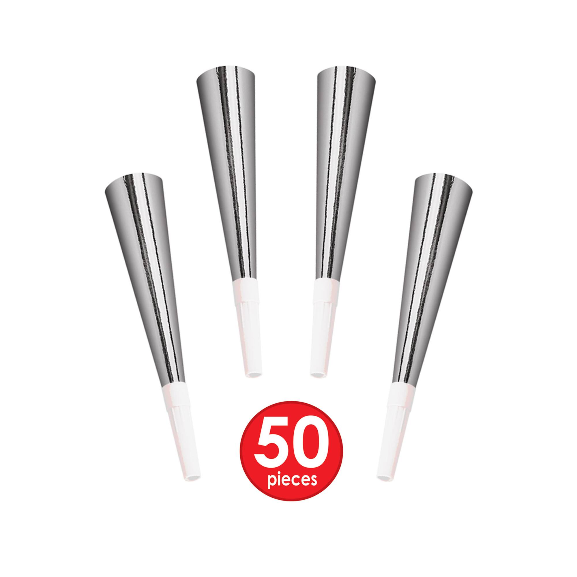 Beistle Black & Silver New Year Tie Party Favor Kit for 50